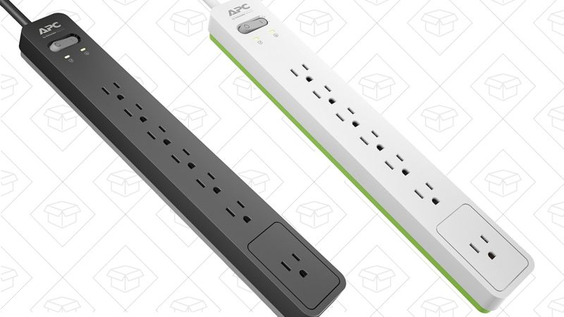 Regleta con Protector de Voltaje y 6 Enchufes, $7 tras usar cupón de $3 | También disponible con 7 enchufes sin protección